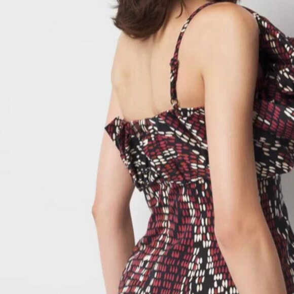 One-Shoulder Drama Sateen Bustier - Picture 2 of 2